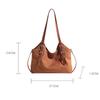 Quality Solid Faux Suede Shoulder Bag Buckle Decorative Large Capacity Hasp Casual Tote Hot Sale Bags for Women