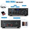 Powerful 50W+50W 2Channel Home Stereo Receiver Bluetooth-compatible Stereo Amplifier for Theater,Karaoke,USB,Support