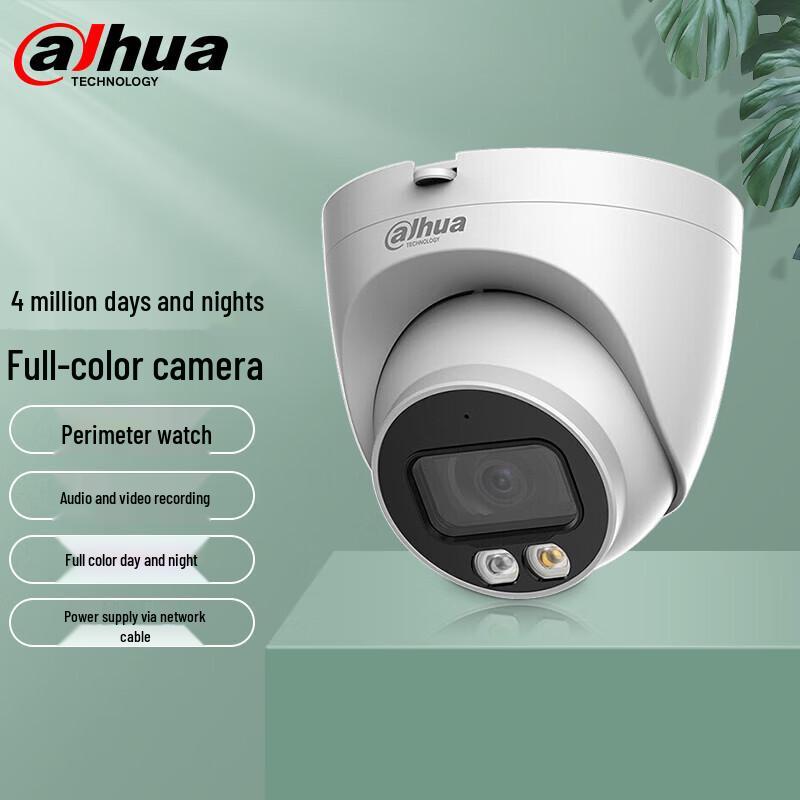 

Dahua POE 4MP Full-Color Night Vision Dome Camera CN plug (adapter included)