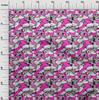 oneOone Cotton Flex Fuschia Pink Fabric Skull Sewing Fabric By The Yard Printed Diy Clothing Sewing Supplies 40 Inch