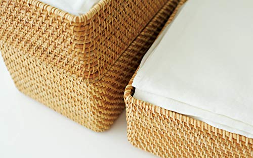 MUJI Stackable Rattan Rectangular Basket, Large (V) Approx. 36cm W X 26cm D X 24cm H 47381313 Basket