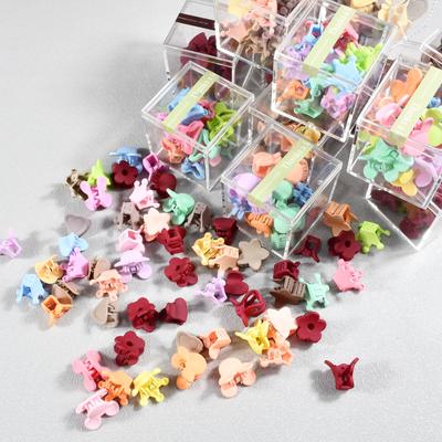 15/20Pcs Transparent Plastic Box Package Mini Girls Hair Claw Clips Multicolor Cute Hair Braid Clip For Daily Life