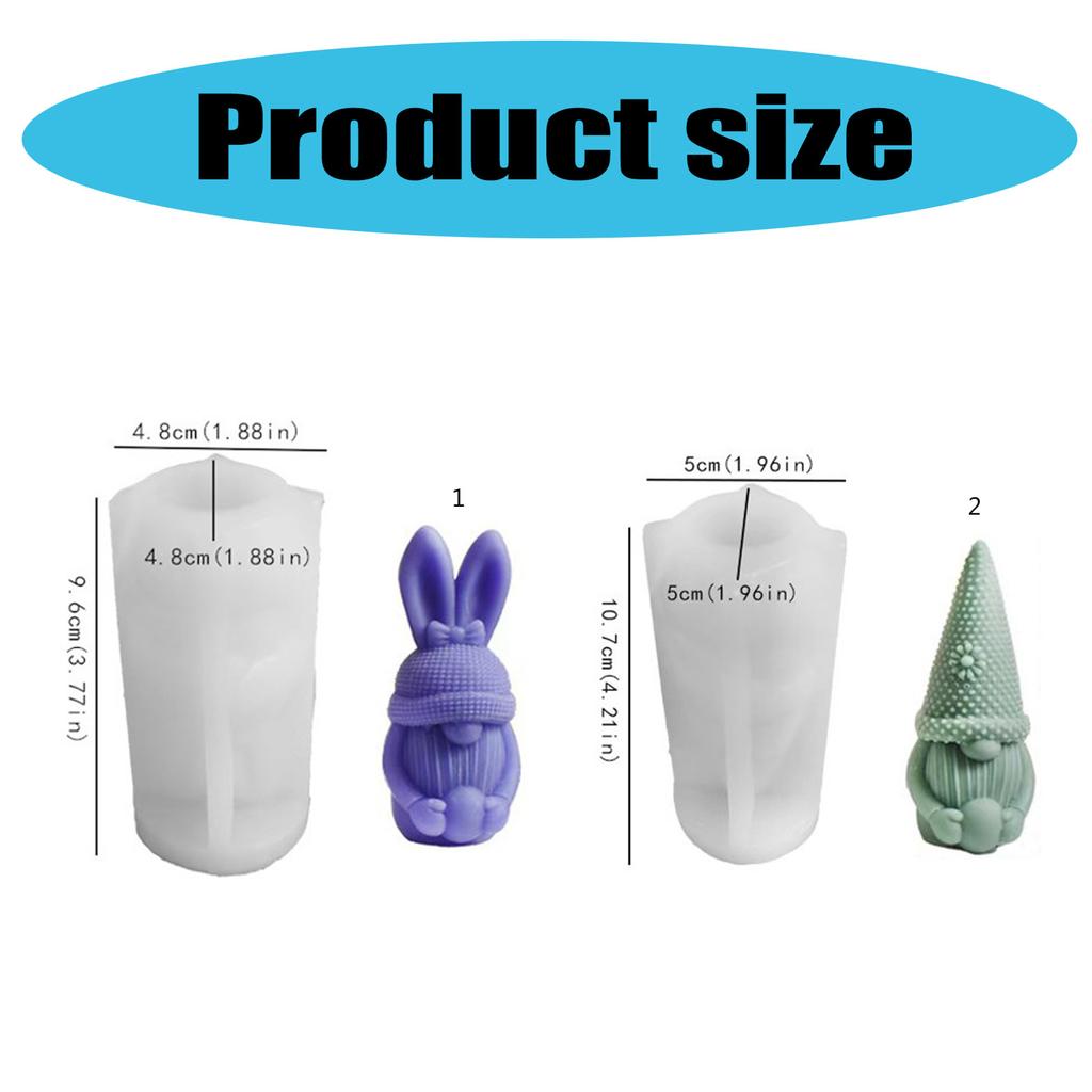 Casting Molds 3D Dwarf Series Silicone Mould Easters Candle Molds Plasters Molds Ornament Molds for Home Decoration