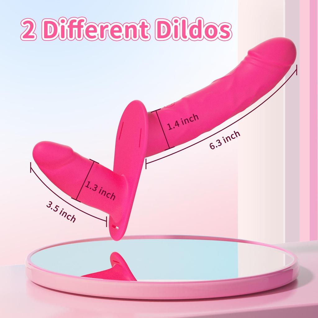 Double Vibration Silicone Dildo Pants - Solid, Dual-Ended for Lesbian Use