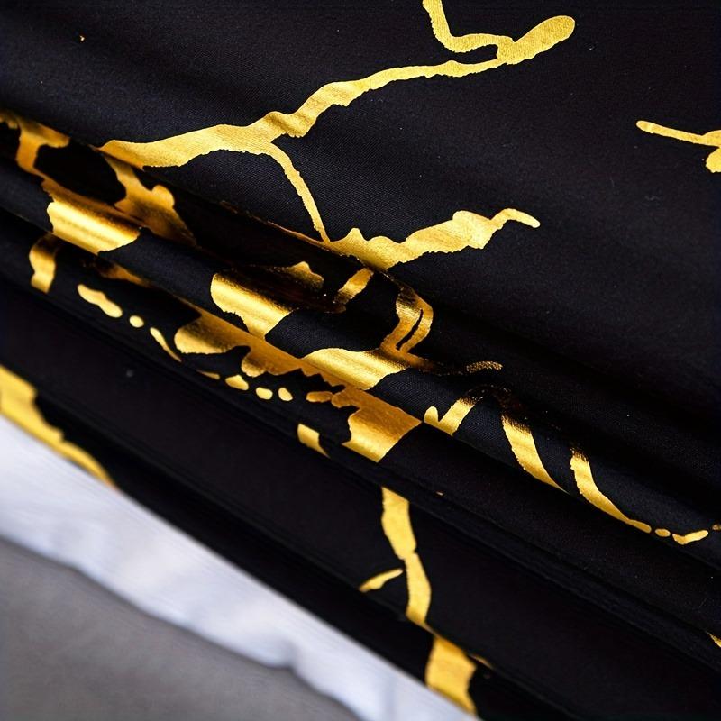 Soft Microfiber Modern Marble Printed Fitted Sheet Set With Elasticated Corner Home Bedroom Decor Bedding Set