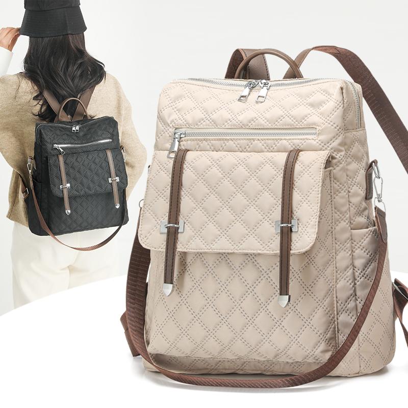 Quilted Women's Large Capacity Outdoor Backpack