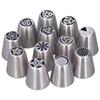 14Pcs Piping Tip Set Easy Cleaning Smoothing Surfaces Flower Frosting Tip for Decorating Cakes Cupcakes Fondant Muffins