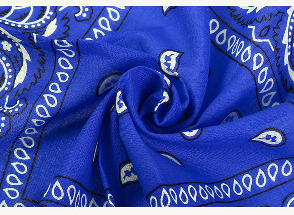 Trifong bandana blue paisley bandana adult stylish 100% cotton cashew pattern bandana men's unisex light blue 55cm x 55cm KC-D