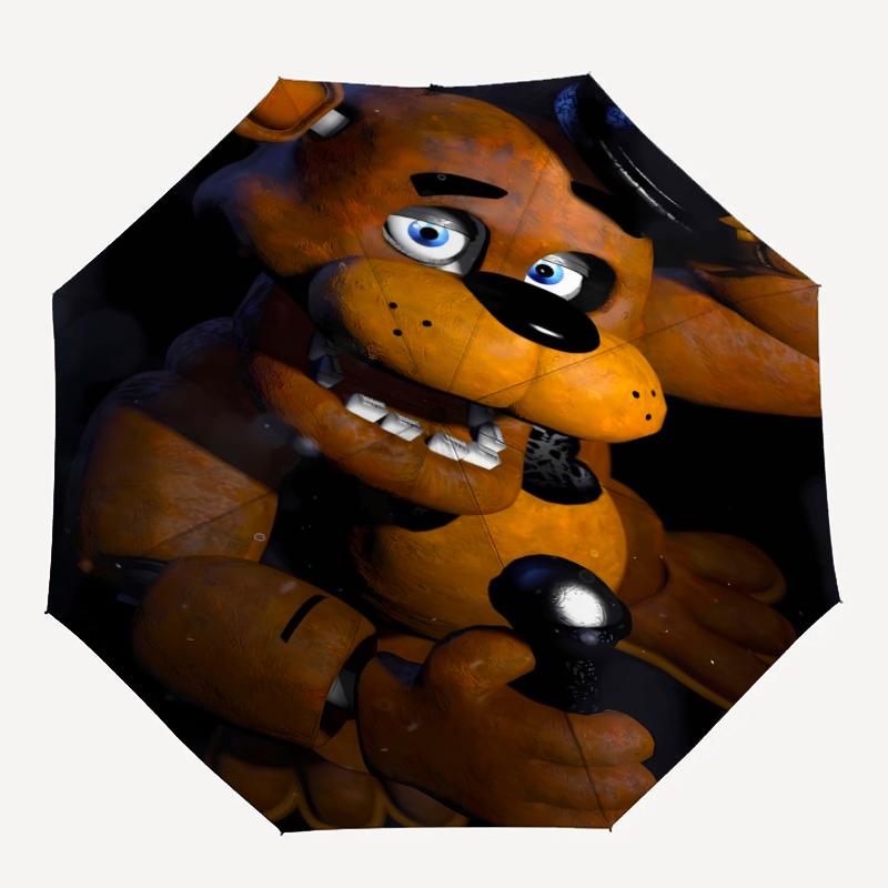 1pc Freddy Bear2 Umbrella, Sun Protection, And UV Shielding. It Has Eight Sturdy Ribs for Outdoor Use And Perfect Gift