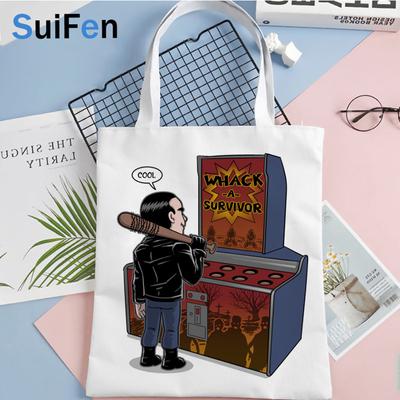 The Walking Dead Shopping Bag Shopping Handbag Jute Bag Shopper Bolso Bolsa Bag Cloth Net Boodschappentas Custom