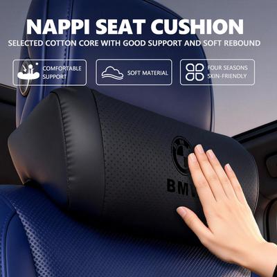 Car Headrest Neck Support Comfort Seat Soft Neck Pillow Rest Pad For X1 X3 E39 E46 E30 E36 E87 E60 E90 F26 G02 E70 F15 E53 Blcp03