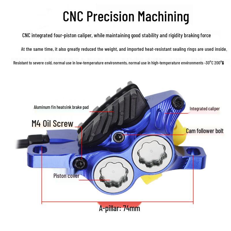Lishi Mountain Bike Four-Piston Hydraulic Disc Brake