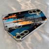 Vergoldete gehärtete Glas-Handyhülle, kompatibel Galaxy S26 S25 S24 S23 S22 Ultra Plus. Mit Graffiti-Design.