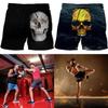 Horror Skeleton Dark Skull Ghost Boxing Shorts Pants 3D Print Fighting Training Unisex Men Women Quick Dry Fitness Gym Sport Workout Casual Streetwear