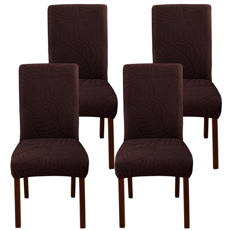 Jacquard-Stuhlbezüge für Esszimmerstühle, abnehmbar, dehnbar, universell, einfarbige Sitzbezüge für Küche, El Banquet