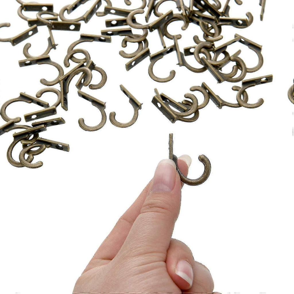 100 Pieces Wall Single Hook Robe Hooks Coat Hooks And 110 Pieces Screw - DD