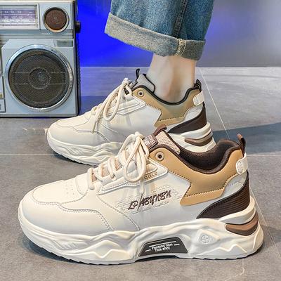 Men's Shoes 2024 New Autumn and Winter Trend Versatile Youth Sports Leisure Running Heightening Platform Dad Shoes Youth