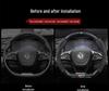 Suede 3D Embossed Dongfeng Fengshen Steering Wheel Cover - Non-slip, Breathable, Carbon Fiber.