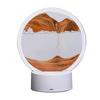 3D Moving Sand Art, 7,87 tum 360° roterande timglasdekoration, Creative Art Sand Art Liquid Motion