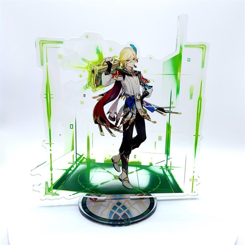 Anime Figure Genshin Impact Furina Arlecchino Xiao Yae Miko Yelan Acrylic Stand Model Board Desk Decor Standing Sign Fans Present
