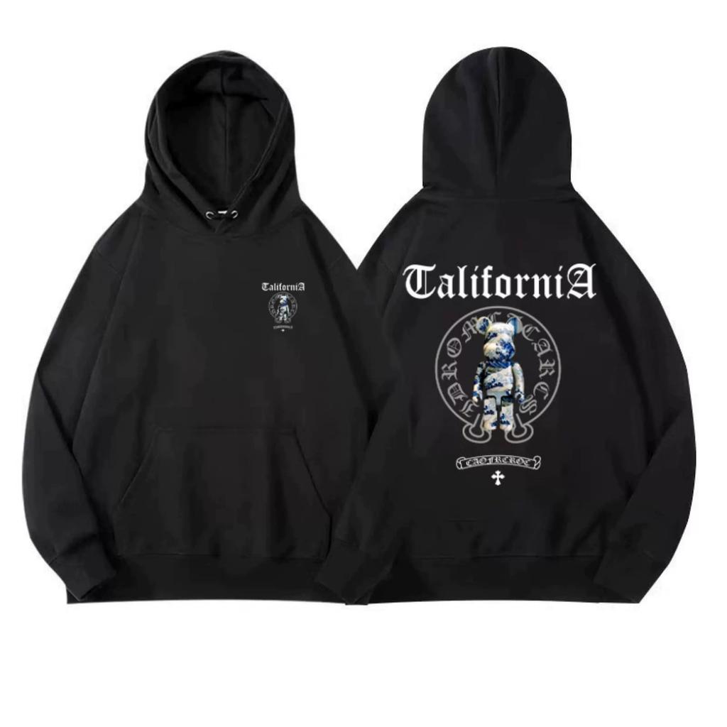 High-quality men's hooded sweatshirt, 2026 autumn/winter new style, trendy loose fit, fleece-lined and thickened, couple's sweatshirt.