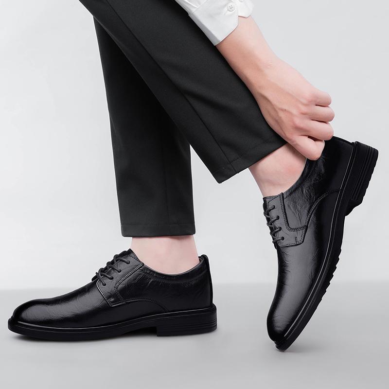 Genuine Leather Man Derby Shoes Luxury Brand Men Oxford Shoes New Men's Business Casual Shoes Soft Sole Formal Dress Footwear