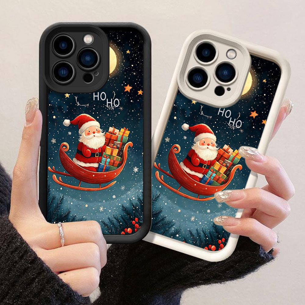 JT5 Aesthetic Christmas Phone for for iPhone 17 16 Pro Max Samsung S26 Ultra A17 A26 A07 Xiaomi Redmi Note 14 Pro Plus Soft TPU Case Cover