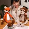 Peluche di animali della giungla della foresta di peluche, carino leone tigre leopardo scimmia coniglio giraffa elefante volpe bambola regalo di compleanno per bambini