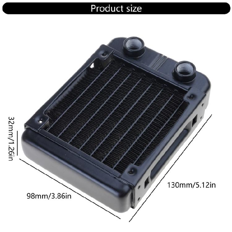 Aluminum Water Cooling Radiator 8 Tubes Heat Exchanger CPU Heatsink Cooler Fast Heat Dissipation for PC Computer
