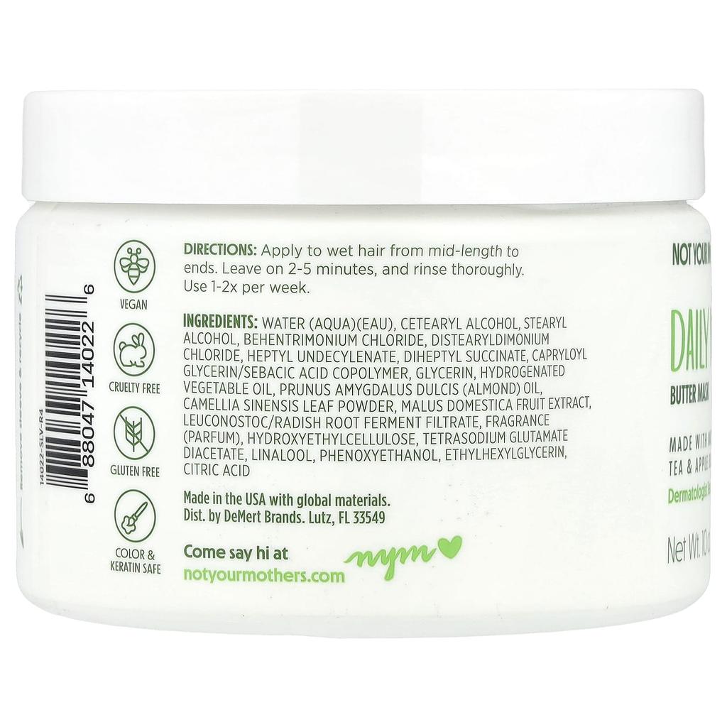 Not Your Mother's Daily Nutrition Butter Mask, Matcha Green Tea & Apple Blossom, 283G(10Oz)