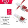 T-Type Stripping Free Wiring Connector with Fixing Hole Quick Branch Splice Junction Box Lever Wire Connector Home Appliances