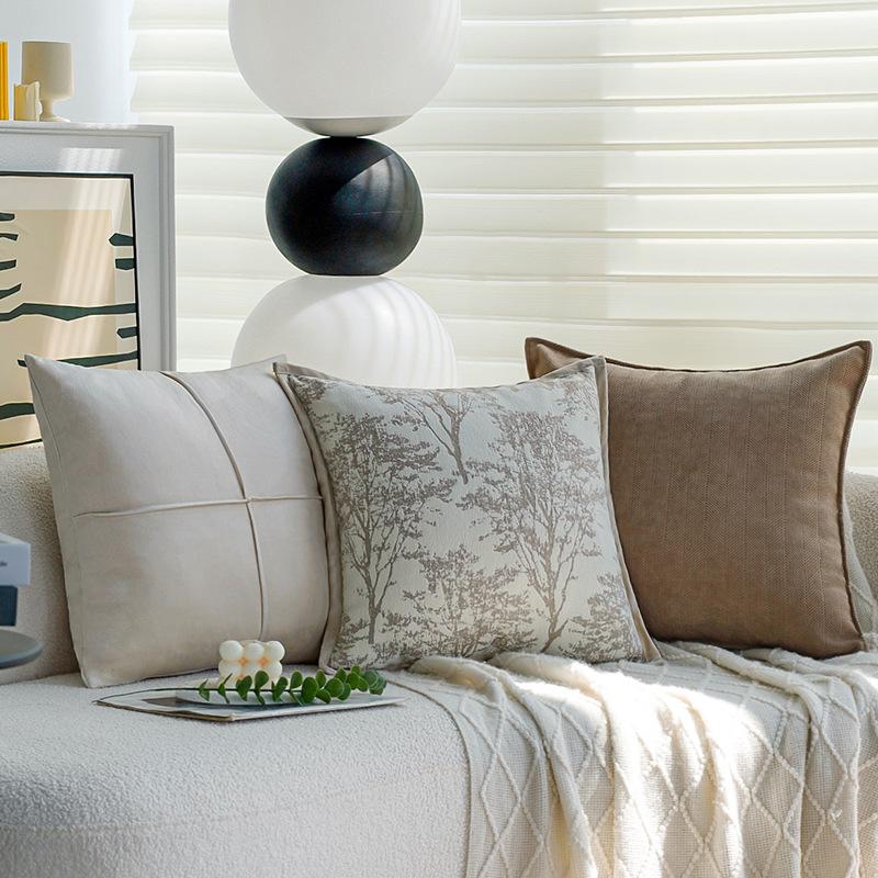 Braunes Kissen, Antiker Stil, Kissenbezug im Retro-Französischen Stil, Wohnzimmer, Schlafsofa, Kissen, Kissen für Erkerfenster, Lendenkissen