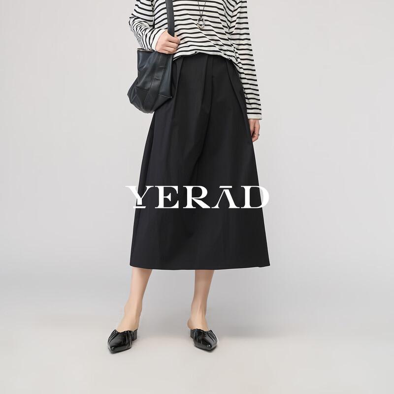 Yalida Women s Pleated Relaxed A-Line Midi Skirt M