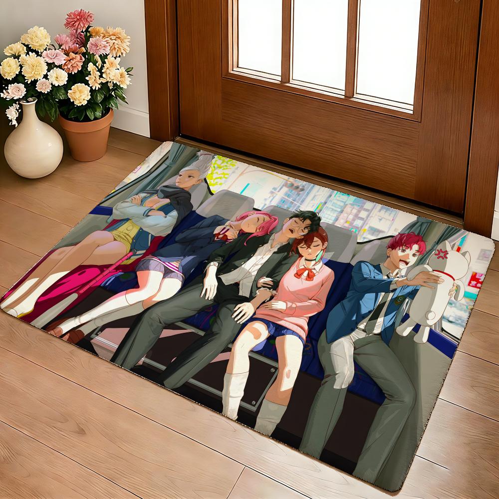 Anime Hot D-DandadanS Floor Mat Cozy Flannel Soft Thick Non-Slip Mat For Living Room Bedroom Kitchen Decor Rugs
