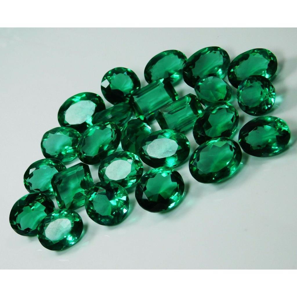 Natural Green Emerald Loose Gemstone 50 ct Mixed Shape Lot for Jewelry Making and Gem Collections