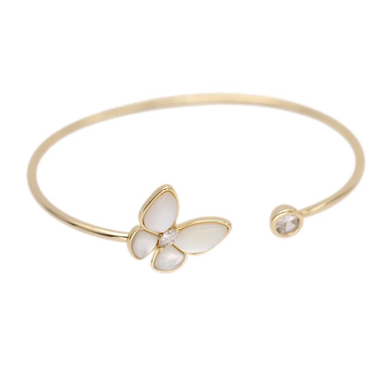 

Новый ювелирный простой браслет металлический дизайн открытие смысла тонкая настройка ручная бижутерия ракушка бабочка браслет золотой