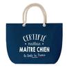 Blue Beach Bag Rope Handle Certified Best Dog Master Birthday Christmas Gift | Large Carry Bag &; Sport