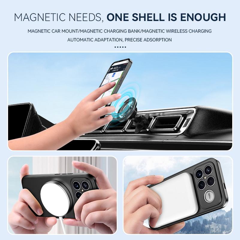 Skin-like Frosted Feel Car Invisible Magnetic Stand Holder Case For Poco F8 Ultra F8 Pro POCO F7 Ultra F7 Pro F6 Pro X6 Cover