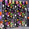 Creativity Pumpkin Ghost Bat Curtain Sparkling Scary Background Wall Tassel  Party Supplies