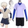 Hunter×hunter Anime Killua Zoldyck Cosplay Costume Uniform Suit Full Outfit Set