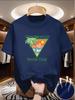 T-shirt con Stampa Grafica Casablanca Tennis Club in Offerta Speciale Uomo Donna Caratteristiche Un Design Triangolare Verde Casablanca Che Include Elementi Come Palme