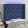 VidaXL LED Headboard Bedroom Furniture Single Bed Accessory Headboard Bed Frame Interior Blue 3124372
