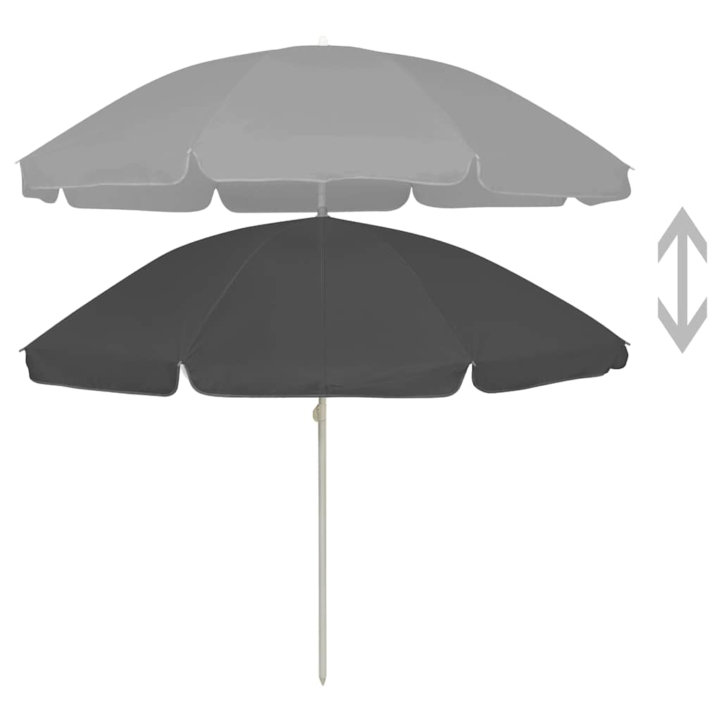 Beach Umbrella Anthracite 240 Cm