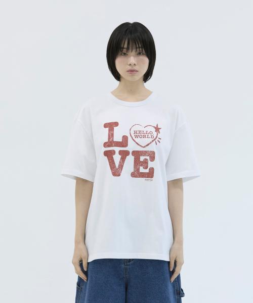 Mimdeowodeulobeu Dear World Love T-Shirt_Black