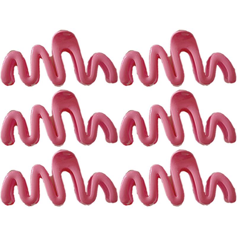 Onde Clip Artiglio di Granchio Donna Coreano Plastica Squalo Mollette per Capelli Geometria Coda di Cavallo Alta Barretta Forcina Accessori per Capelli Ragazza