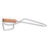 Log Tongs Beech Wood Handle Stainless Steel Clamp High Temperature Resistance Fire Tong for Outdoor 