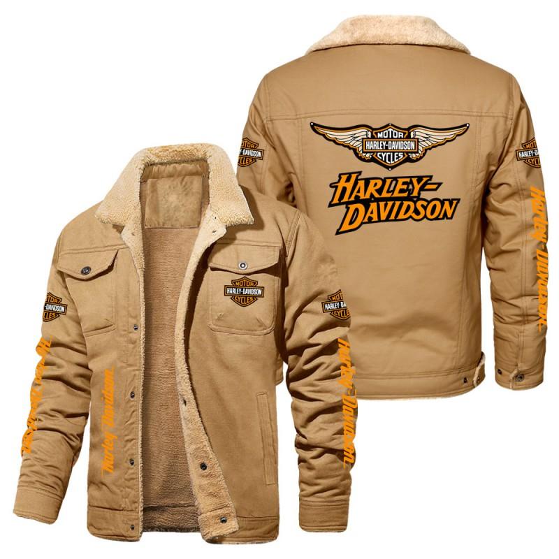 Mens Winter Fleece Lined Cotton Jacket Slim Fit Stand Collar Sport Coat With Graphic Prints European Size