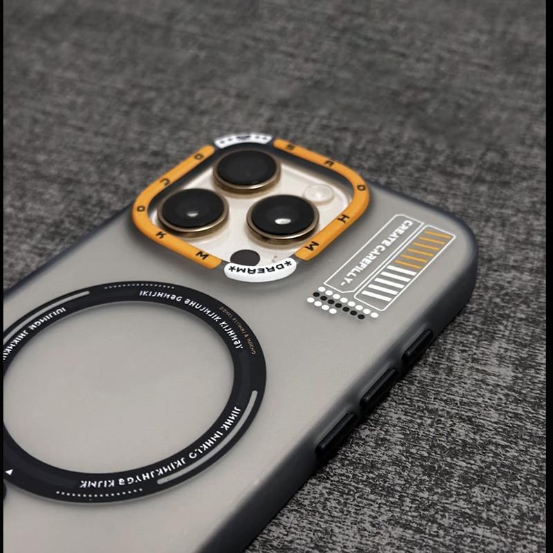 Matte Magnetic Phone Case for iPhone 16 Pro 15 13 14 Pro Max Magsafe Wireless Charge Frosted Back Metal Lens Frame Buttons Cover