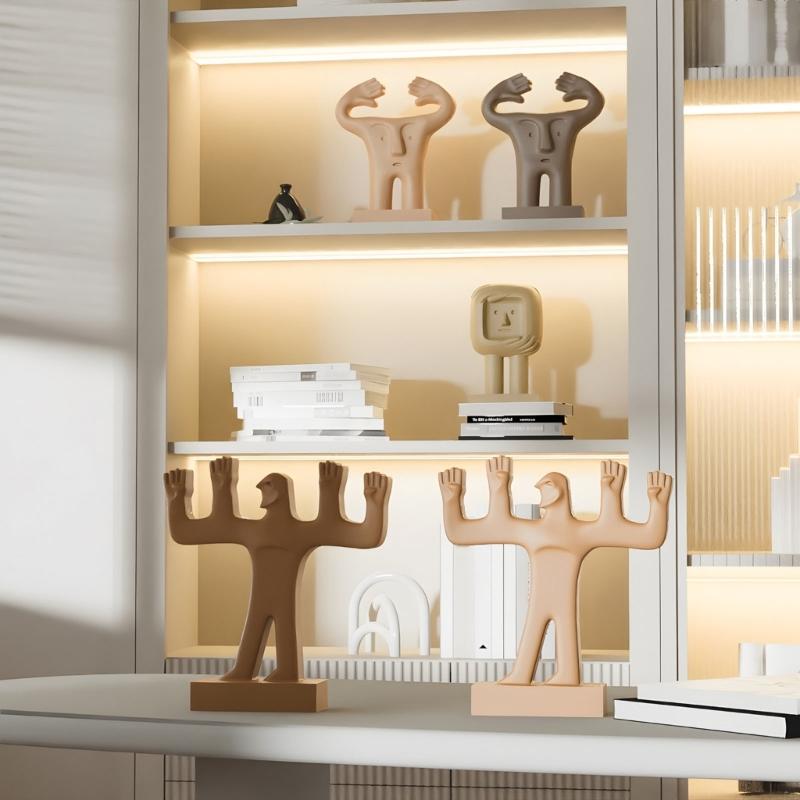 Hands Up Doll Figurine Silicone Molds for Epoxy Resin Candle Home Decoration Soap Silicone Molds Gypsum Silicone Molds