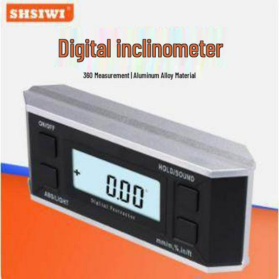 Siwei 360° Precision Digital Inclinometer with Magnetic Level